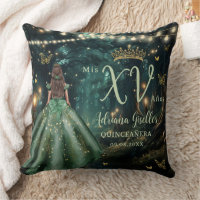 Fotografía de Quinceañera verde esmeralda del bosq