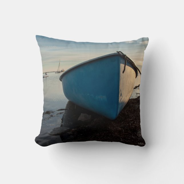 Cojín Decorativo fotografía de una barca (Anverso)