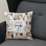 Cojín Decorativo Fotografía del Collage | Te queremos regalo de abu<br><div class="desc">Fotografía del Collage | Te queremos regalo de abuelo</div>