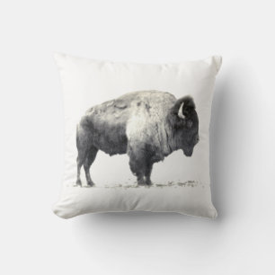 Cojín Decorativo Fotografía histórica de American Bison