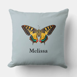 Cojín Decorativo Fotografía moderna Cute Mariposa Añadir nombre