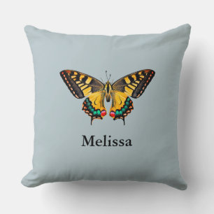 Cojín Decorativo Fotografía moderna Cute Mariposa Añadir nombre