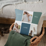 Cojín Decorativo Fotografía moderna de la escuela familiar | Amar a<br><div class="desc">Presentando la "moderna foto del Collage familiar" | El amor vive aquí" regalo —un lindo y personalizado aguijón que celebra el amor y el calor de tu familia. Esta foto de collage única es una adición perfecta a la decoración de tu casa, capturando momentos y recuerdos preciados que definen el...</div>