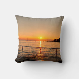 Cojín Decorativo Fotografía pacífica de la naturaleza del atardecer