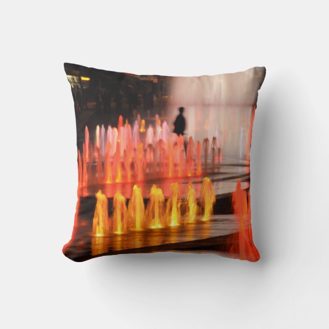 Cojín Decorativo fotografía, silueta hombre (Anverso)