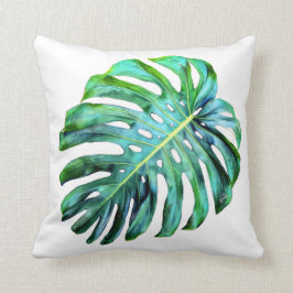Cojín Decorativo Fotografía tropical elegante de la hoja de Hawaii