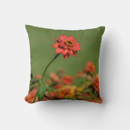 Cojín Decorativo fotografía una flor roja