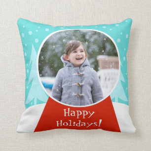 Cojín decorativo fotográfico de festividad de glób