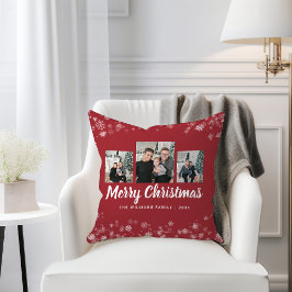 Cojín decorativo fotográfico de festividades rojas