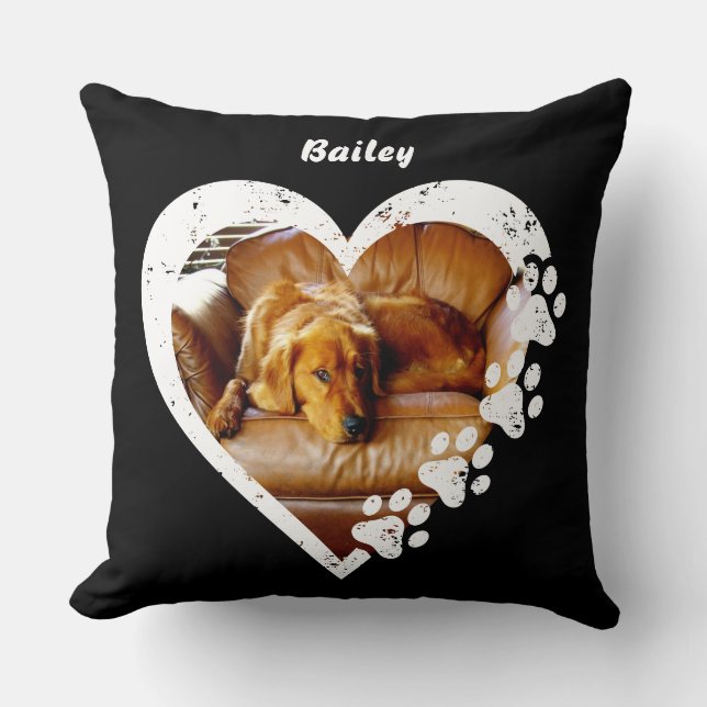 Cojín decorativo fotográfico de Mascota repugnante (Anverso)