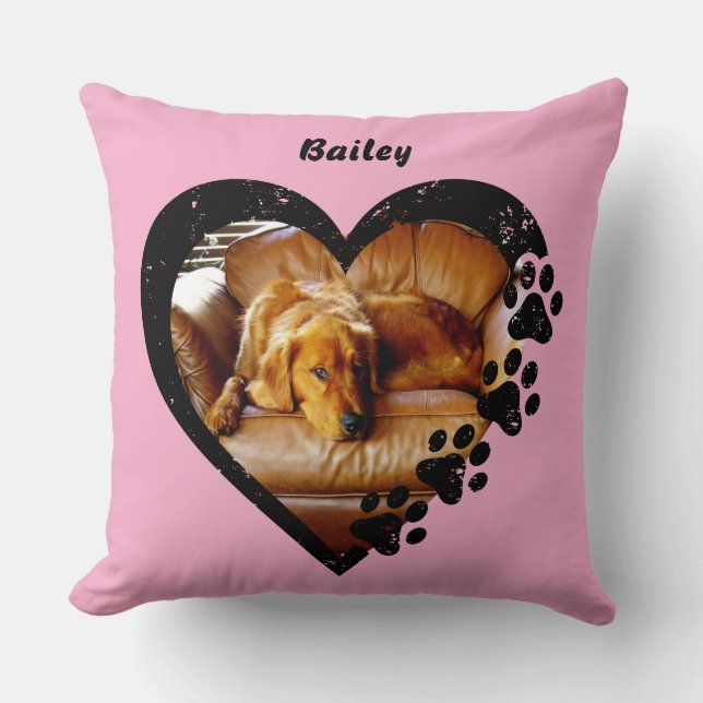 Cojín decorativo fotográfico de Mascota repugnante (Anverso)