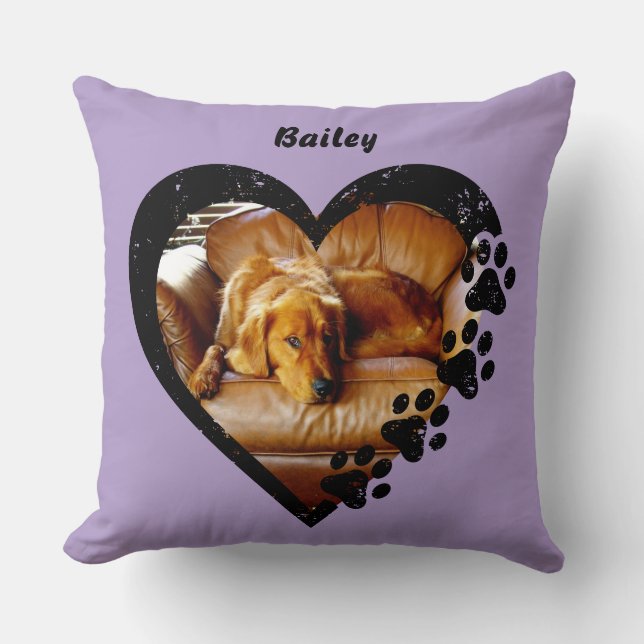 Cojín decorativo fotográfico de Mascota repugnante (Anverso)