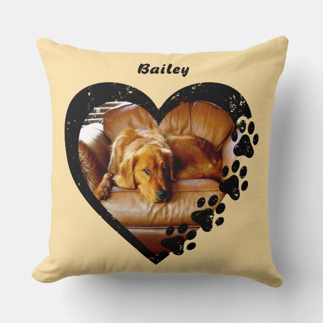 Cojín decorativo fotográfico de Mascota repugnante (Anverso)