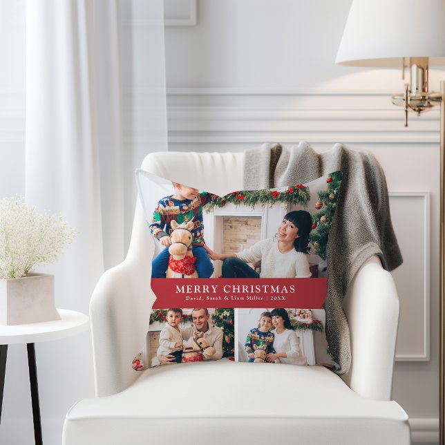 Cojín decorativo fotográfico de navidades (Christmas Photo Throw Pillow
)