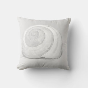 Cojín Decorativo Fotomínima de concha de caracol blanco de la natur
