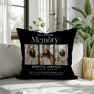 Cojín Decorativo Fotomontaje conmemorativo 'En amoroso recuerdo'