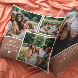 Cojín Decorativo Fotos de moda y citas de Bestie para los mejores a