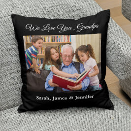 Cojín Decorativo fotos de personalizados nietos nombres que te ador