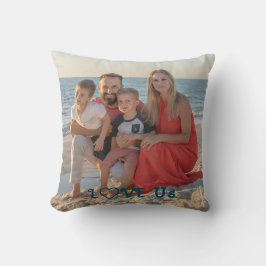 Cojín Decorativo Fotos familiares de "LOVE NOSOTROS" PERSONALIZADAS