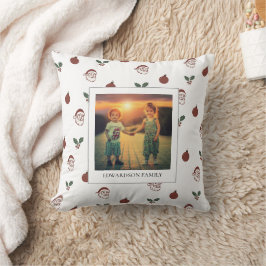 Cojín Decorativo Fotos familiares elegantes personalizadas de Navid