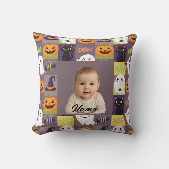 Cojín Decorativo Fotos personalizadas Halloween - Decoración espelu (Anverso)