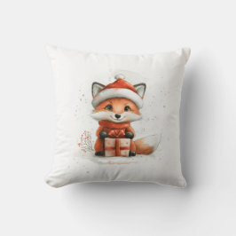 Cojín Decorativo Fox bebé en vacaciones de invierno de Navidades de