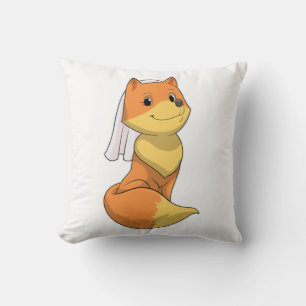 Cojín Decorativo Fox como novia con velo