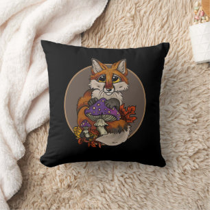 Cojín Decorativo Fox con toadstools otoñales