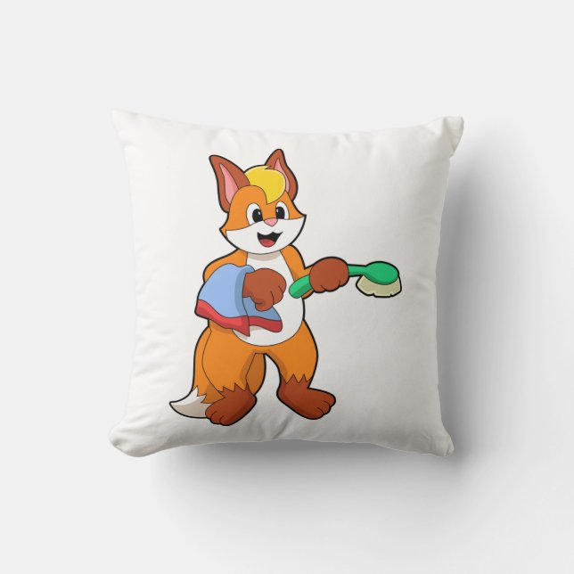 Cojín Decorativo Fox con toalla y pincel (Anverso)