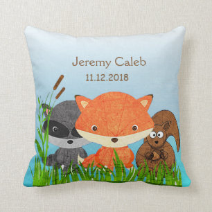 Cojín decorativo Fox de animales de bosque persona