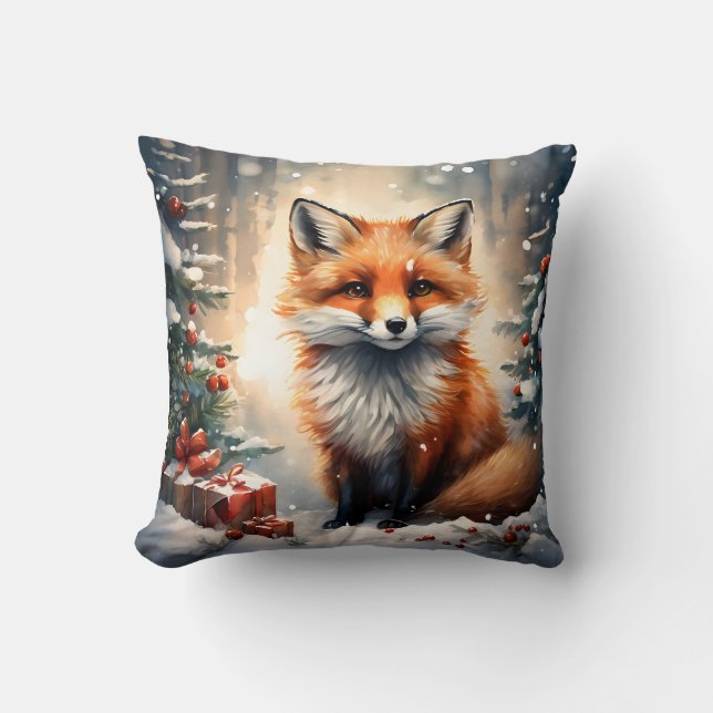Cojín Decorativo Fox de pequeños Navidades (Anverso)