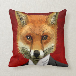 Cojín Decorativo Fox En Demanda De Noche, Retrato
