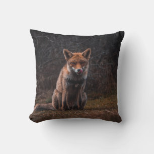 COJÍN DECORATIVO FOX EN EL CAMPO DE GRASA