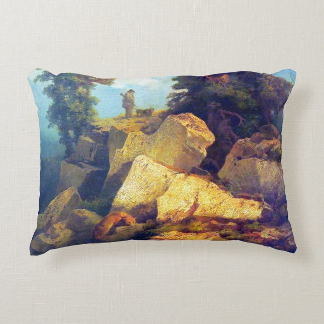 Cojín Decorativo Fox Hunt Josef Navrátil Después De 1850 (Anverso)