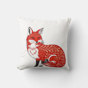 Cojín Decorativo Fox nórdica con patrones de hojas