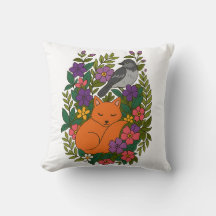 Fox, paloma y flores