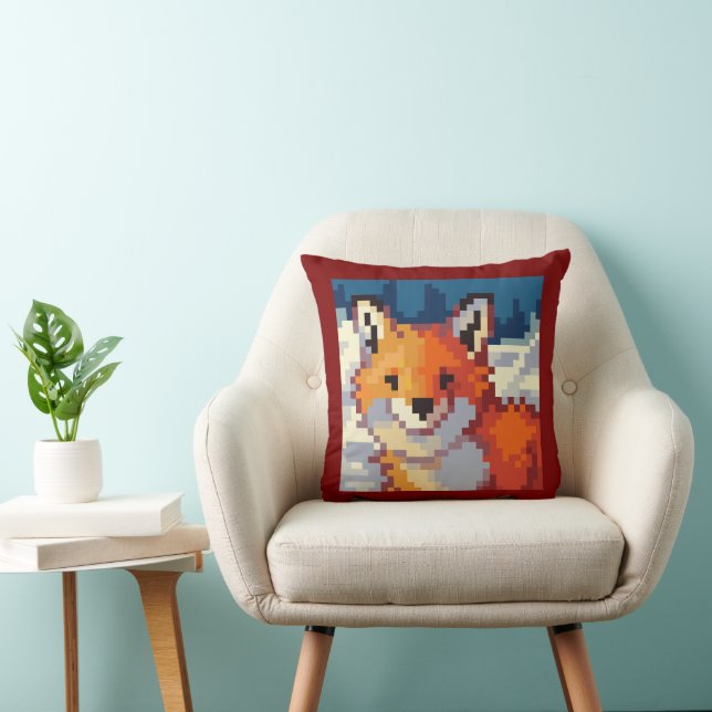 Cojín Decorativo Fox, Pixel Art, pixelart (Silla)