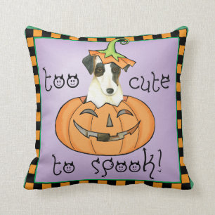 Cojín Decorativo Fox terrier liso de Halloween