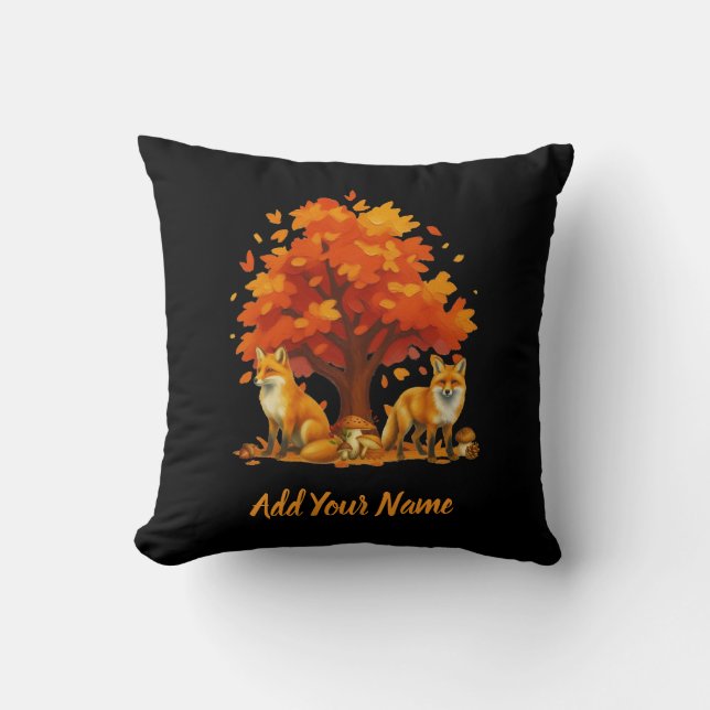 Cojín Decorativo Foxes Throw Pillow (Anverso)