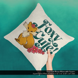 Cojín Decorativo Foxy Cute con flores