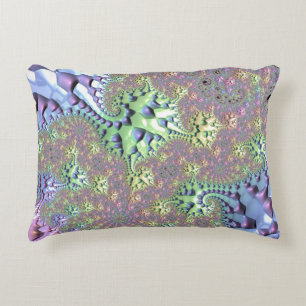 Cojín Decorativo Fractal brillante arcoiris