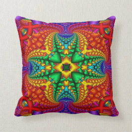Cojín Decorativo Fractal psicodélico del arco iris