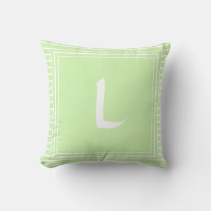 Cojín Decorativo Fragmento blanco Monograma Letra Stripes Cushira