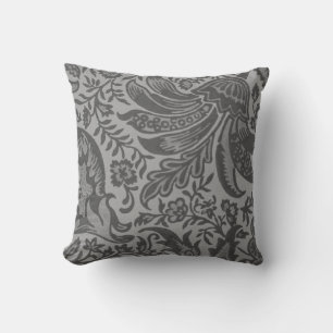 Cojín Decorativo Fragmento floral gris moderno