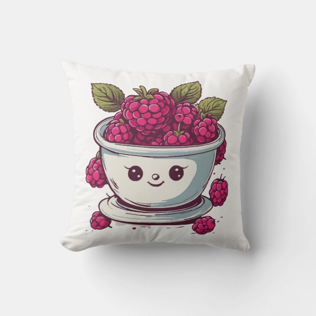 COJÍN DECORATIVO FRAMBUESA ADORABLE (Anverso)