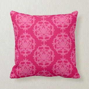 Cojín Decorativo Frambuesa y damasco rosa