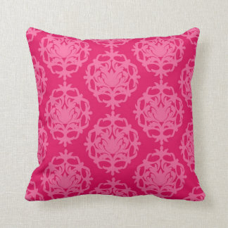 Cojín Decorativo Frambuesa y damasco rosa