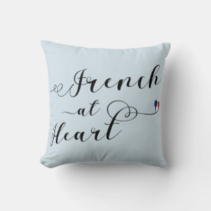 Cojín Decorativo Francés en el corazón lanza cuchicheón, Francia