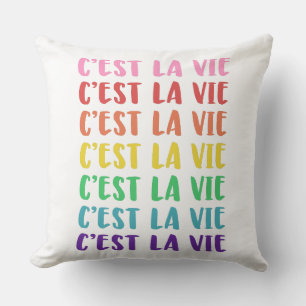 Cojín Decorativo Franceses de C'est La Vie dicen en letras de arcoi