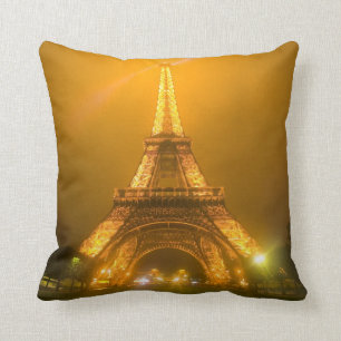 Cojín Decorativo Francia, París. Torre Eiffel iluminada a las 3